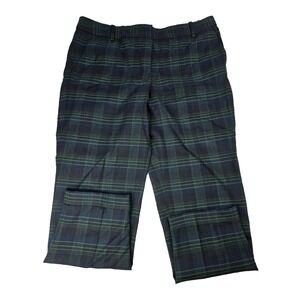 J.Crew Cafe Capri‎ Wool Pants Women's Sz 10 Tartan Plaid 34x26 Office Work